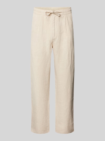 Knowledge Cotton Apparel Loose Fit Hose mit Tunnelzug Stein 2