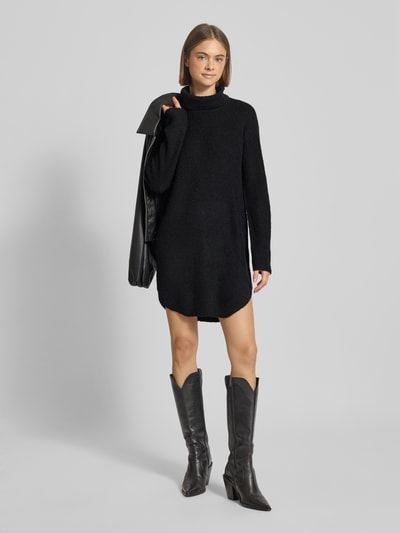 Pieces Loose Fit Rollkragenpullover mit Raglanärmeln Modell 'ELLEN' Black 1