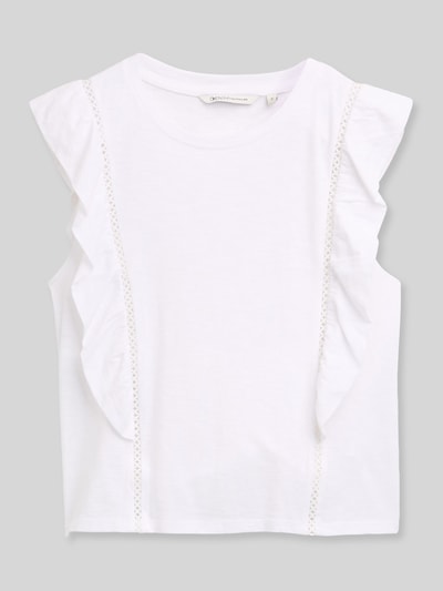Tom Tailor Denim Regular Fit Top aus reiner Baumwolle Weiss 2