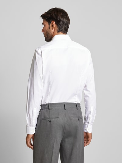 Jake*s Slim Fit Businesshemd aus Popeline Weiss 5