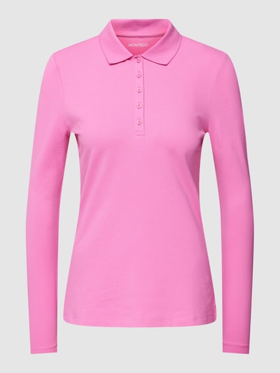 Montego Longsleeve mit Polokragen Pink 2