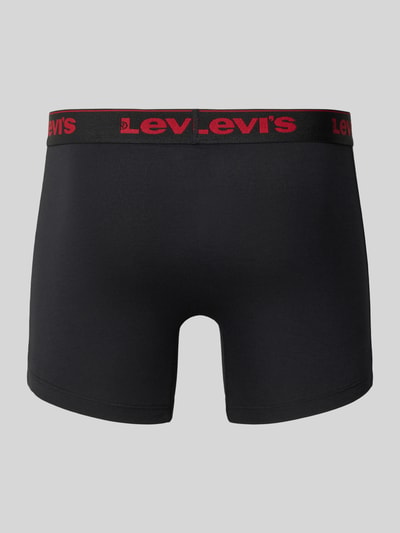 Levi's® Boxershort met logostitching in een set van 3 stuks, model 'Repeat' Zwart - 3