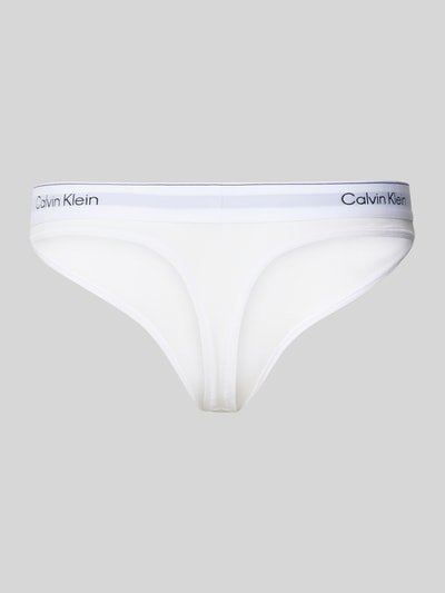 Calvin Klein Underwear String mit elastischem Logo-Bund Weiss 3