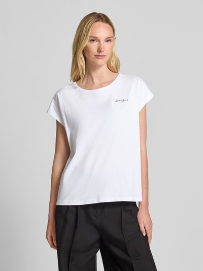 Smith and Soul T-shirt met stitching en ronde hals Wit - 4