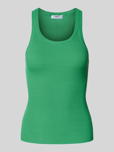 Mango Slim Fit Tanktop in Ripp-Optik Modell 'RIRI' Gruen 2