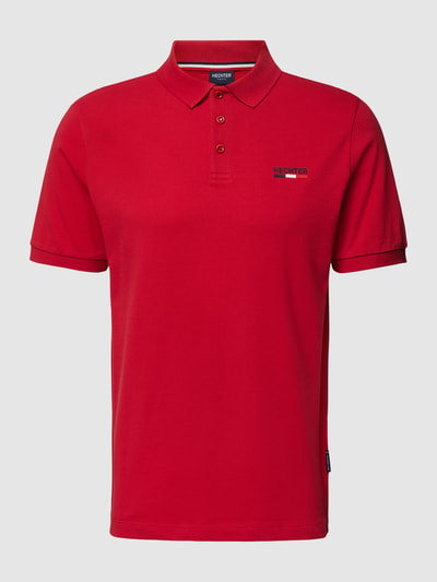 HECHTER PARIS Poloshirt met labelstitching Rood - 2