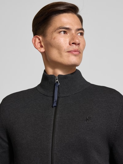 Lerros Strickjacke mit Stehkragen Anthrazit 3