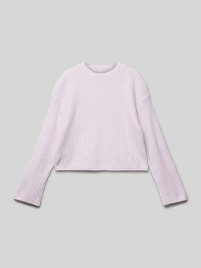 Mango Cropped Strickpullover mit Rundhalsausschnitt Modell 'sophie' Rosa 1