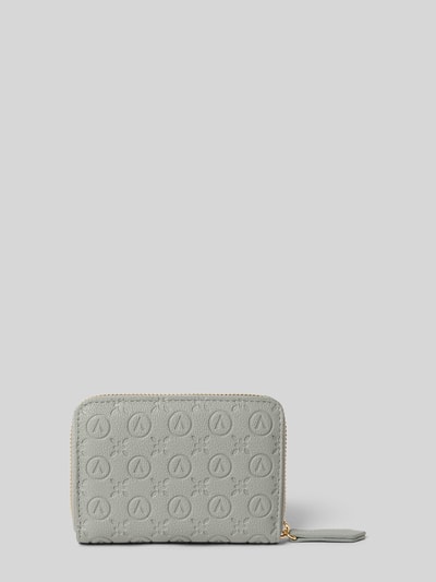 VALENTINO BAGS Portemonnee met all-over reliëflogo, model 'Samba' Lichtgrijs - 2