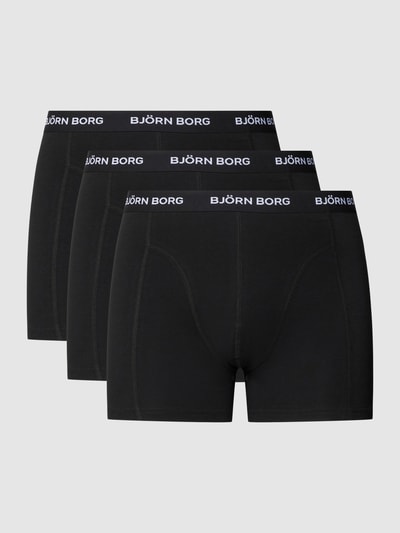 Björn Borg Boxershort in een set van 3 stuks, model 'SOLIDS' Zwart - 2