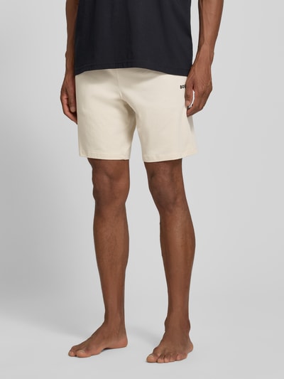 BOSS Regular Fit Sweatshorts aus Baumwoll-Mix Modell 'MIX&MATCH' Offwhite 4
