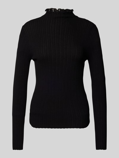 Someday Strickpullover mit Stehkragen Modell 'Tayeli' BLACK 2