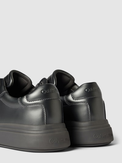 CK Calvin Klein Sneakers van leer in effen design Zwart - 2