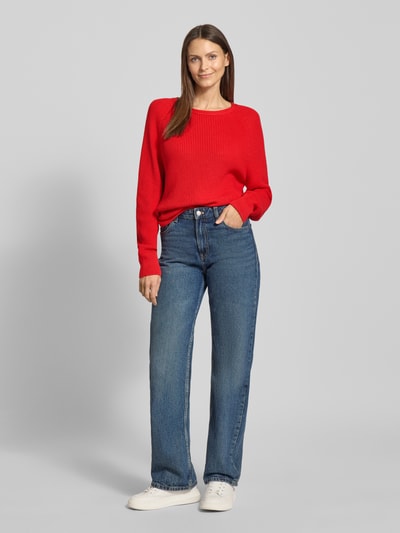 Marc O'Polo Relaxed Fit Strickpullover aus reiner Baumwolle  Hellrot 1
