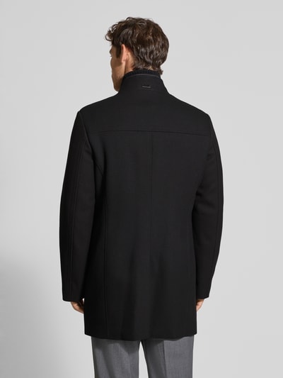 Cinque Lange jas met opstaande kraag, model 'Liverpool' Zwart - 5