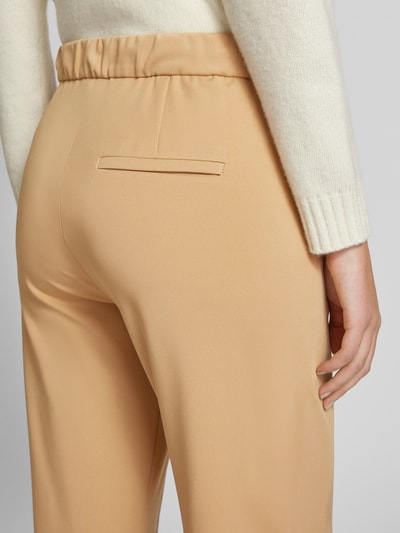 MAC Regular Fit Stoffhose mit angedeutetem Eingriff Modell 'Chiara' Beige 3