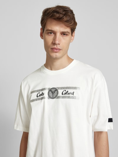 CARLO COLUCCI T-shirt met labelprint Offwhite - 3