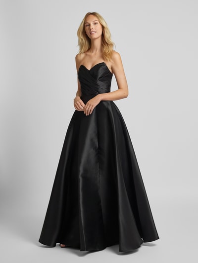 Unique Abendkleid mit tiefem Herz-Ausschnitt Black 1