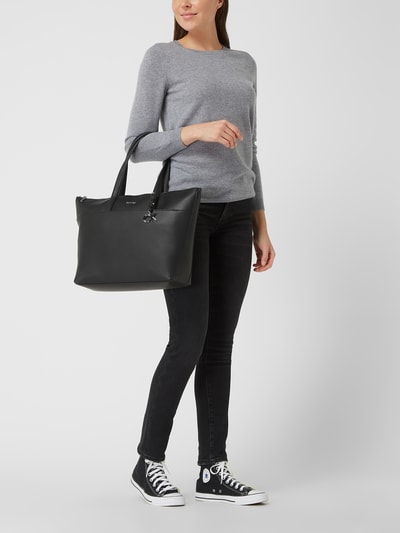 CK Calvin Klein Shopper in Leder-Optik  Schwarz 1
