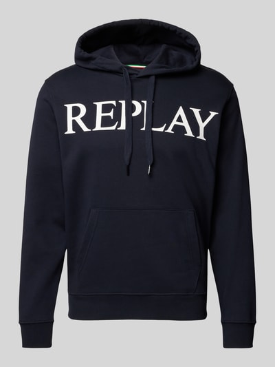 Replay Hoodie mit Label-Print Marine 2