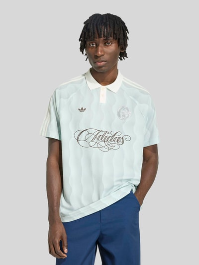 adidas Originals Relaxed Fit Poloshirt mit Logo-Applikation Schilf 4