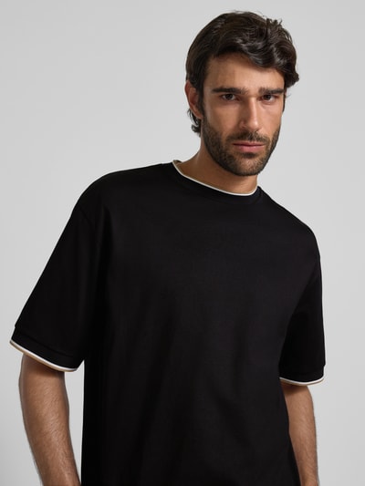 BOSS Regular fit T-shirt van puur katoen, model 'TAMES' Zwart - 3