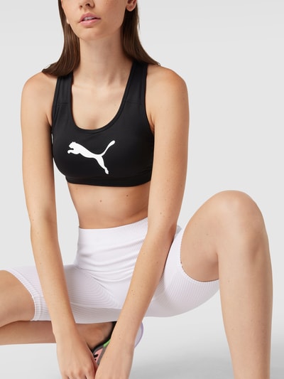 PUMA PERFORMANCE Bustier mit Label-Detail Modell 'Mid Impact' Schwarz 3