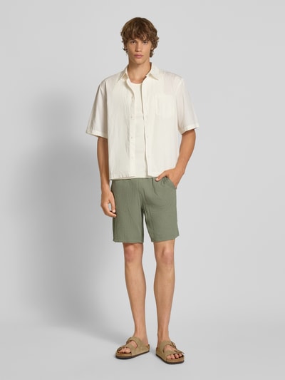 Jack & Jones Regular Fit Shorts mit elastischem Bund Modell 'JAIDEN' Schilf 1