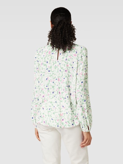 Selected Femme Blouse met bloemenmotief van pure viscose, model 'MALIDA' Lichtgroen - 5