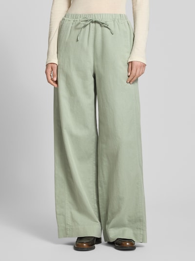 Marc O'Polo Loose Fit Leinenhose aus Baumwoll-Leinen-Mix Hellgruen 4