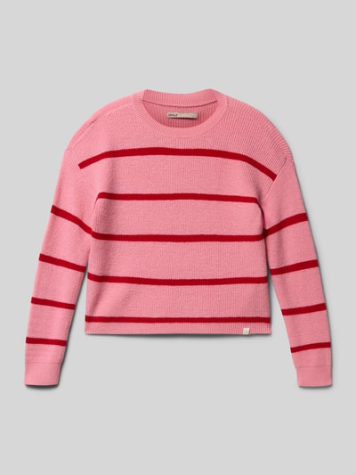 Only Regular fit gebreide pullover van viscosemix, model 'FRANCA' Roze - 1