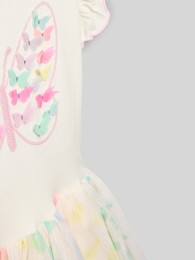 DANAMADE Jurk met pailletten in all-over look Ecru - 2
