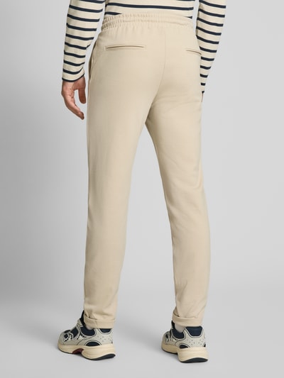 Only & Sons Spodnie sportowe o kroju relaxed fit z lekko fakturowanym wzorem model ‘NEWKODYL’ Beżowy 5