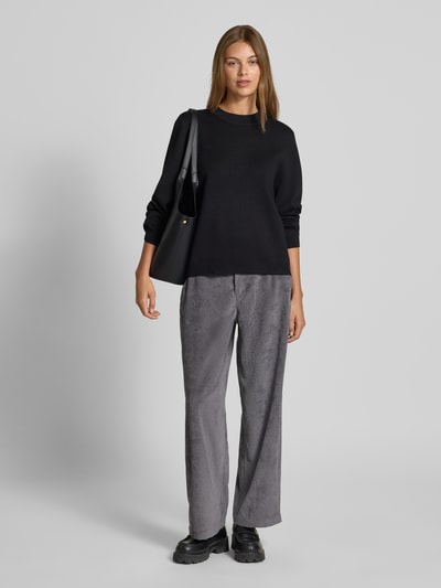 Raffaello Rossi Straight Leg Cordhose mit Gürtelschlaufen Modell 'YUKI' Mittelgrau 1