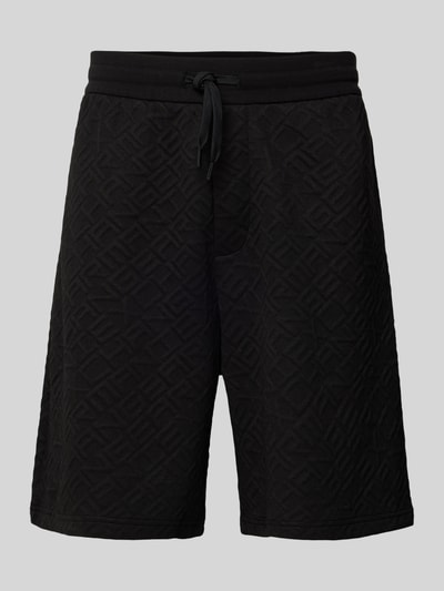 ARMANI EXCHANGE Regular fit sweatshorts met labelprint en viscose Zwart - 2