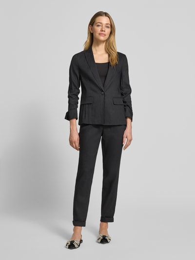 Marc Cain Blazer aus Leinen-Mix mit Reverskragen Black 1