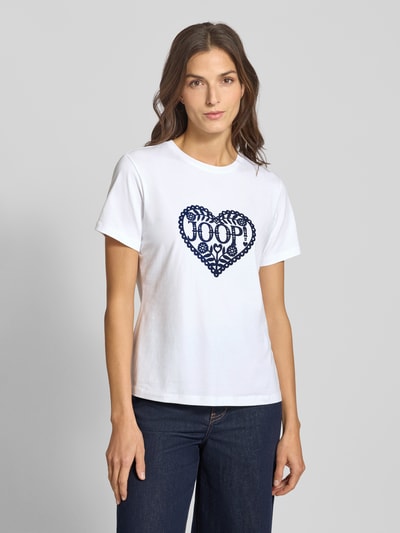 JOOP! T-shirt z okrągłym dekoltem model ‘Tita’ Granatowy 4