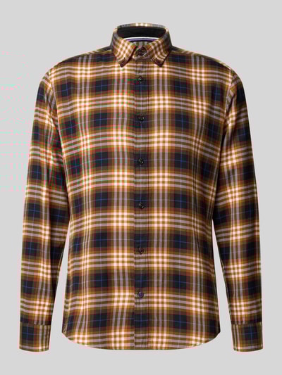 OLYMP Level Five Regular fit vrijetijdsoverhemd met button-downkraag Cognac - 2