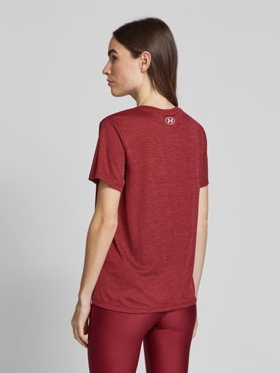 Under Armour T-Shirt mit Logo-Print Modell 'Tech Textured' Bordeaux 5