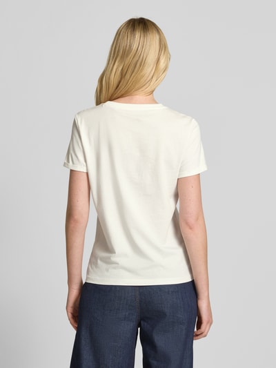 Tom Tailor Regular Fit T-Shirt aus reiner Baumwolle Offwhite 5