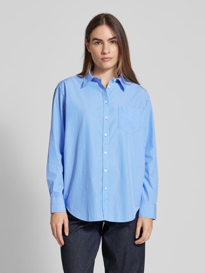 Gant Regular fit overhemdblouse met borstzak Lichtblauw - 4