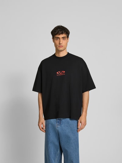 VETEMENTS Oversized T-Shirt aus Baumwolle Black 4