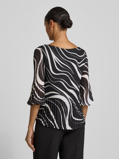 s.Oliver BLACK LABEL Regular Fit Langarmbluse mit Allover-Muster Metallic Black 5