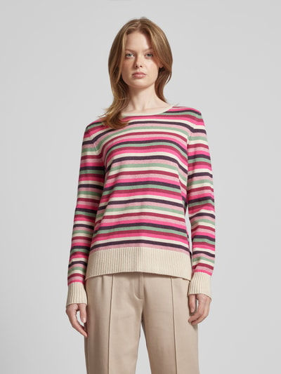 Christian Berg Woman Gebreide pullover met ronde hals Oudroze gemêleerd - 4