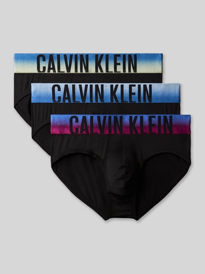 Calvin Klein Underwear Limited Edition majtki z elastycznym pas z logo w zestaw 3 szt. Czarny 2