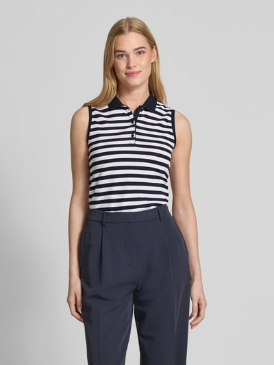 Christian Berg Woman Tanktop mit Polokragen Dunkelblau 4