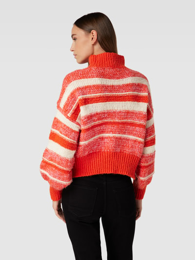 Vero Moda Strickpullover mit Streifenmuster Modell 'KAMMA' Rot 5