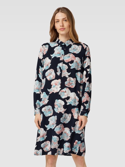 Tom Tailor Hemdblusenkleid mit Allover-Print Marine 4