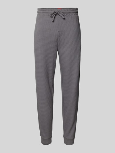 HUGO Relaxed Fit Sweatpants mit Strukturmuster Modell 'Austin' Stein 1