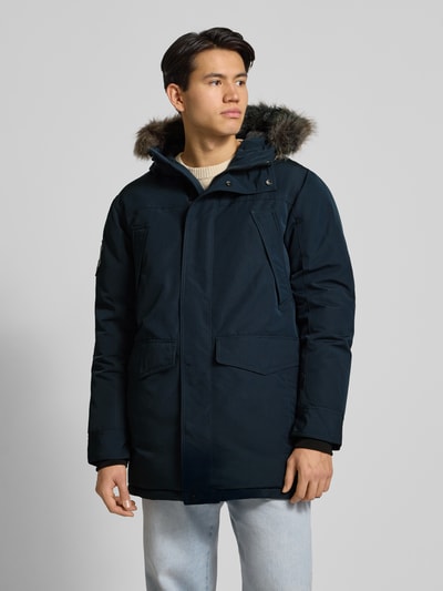 Superdry Regular fit parka met klepzakken, model 'Everest' Marineblauw - 4